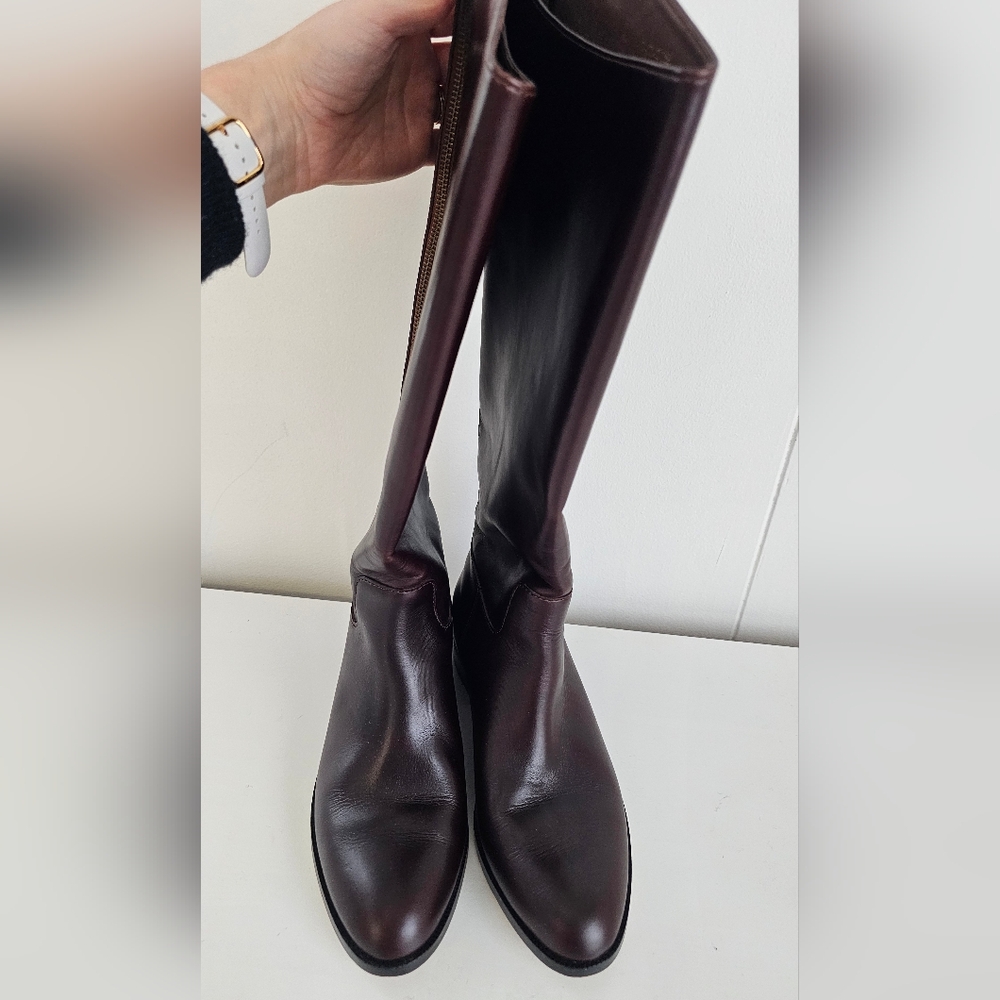 Cole Haan Brown Leather Arlington Riding Boots Size 7.5 Retail $398 - Picture 3 of 14